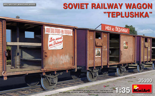 MiniArt 35300 1/35 Soviet Railway Wagon "Teplushka" Plastic Model Kit