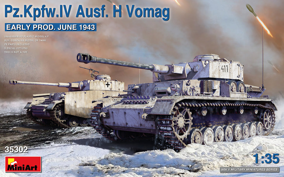 MiniArt 35302 1/35 German Pz.Kpfw.IV Ausf. H Vomag (Early Prod. 1943) Model Kit