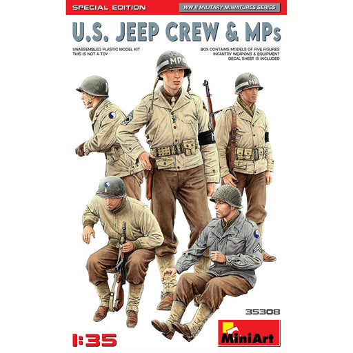 MiniArt 35308 1/35 US Jeep Crew and MPs (Special Edition) Figures Model Kit