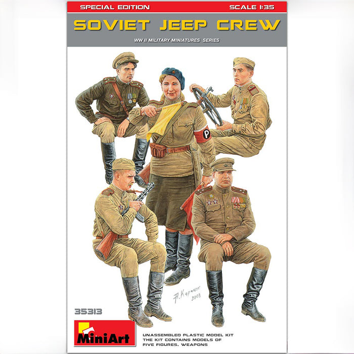 MiniArt 35313 1/35 Soviet Jeep Crew (Special Edition) Figures Model Kit