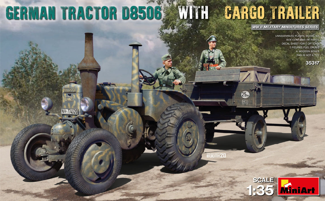 MiniArt 35317 1/35 German D8506 Tractor with Trailer Model Kit