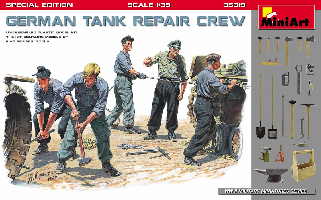 MiniArt 35319 1/35 German Tank Repair Crew Figures Model Kit