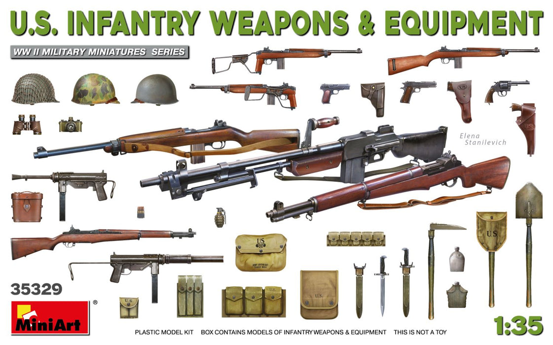 MiniArt 35329 1/35 WWII U.S. Infantry Weapons and Equipment Model Kit