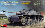 MiniArt 35335 1/35 German Stug III Ausf G Feb. 1943 Alkett Prod. with Crew & Interior Model Kit