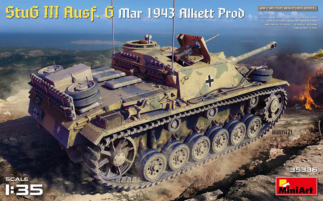 MiniArt 35336 1/35 German StuG III Ausf G March 1943 Alkett Prod. Model Tank Kit
