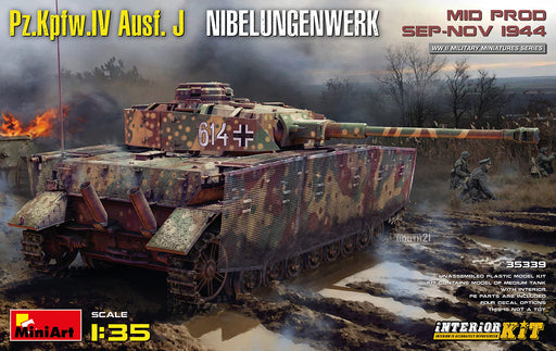 MiniArt 35339 1/35 German Pz.Kpfw.IV Ausf.J Nibelungenwerk Mid Prod. 1944 with Interior Model Tank Kit