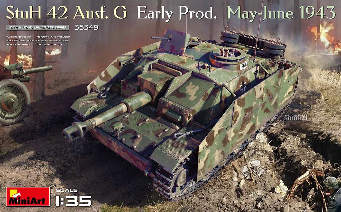 MiniArt 35349 1/35 German StuH 42 Ausf. G Early Prod. May-June 1943 Tank Model Kit