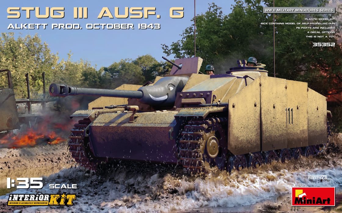MiniArt 35352 1/35 German Stug III Ausf. G Alkett Prod. Oct. 1943 Model Tank Kit