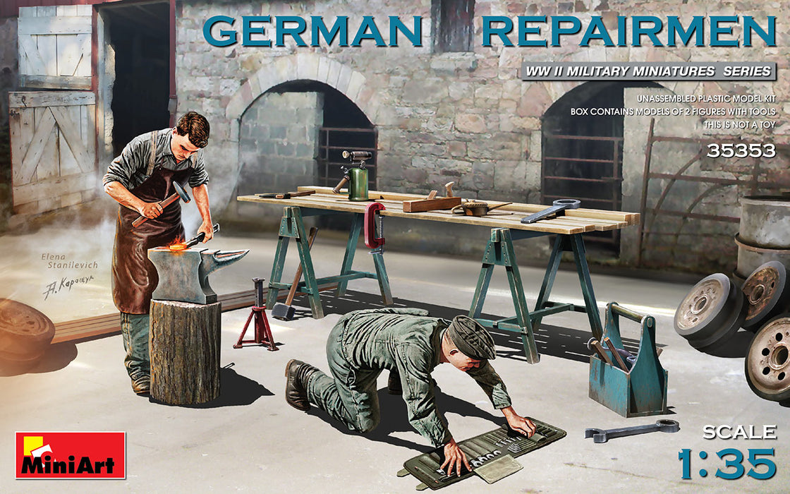 MiniArt 35353 1/35 German Repairmen with Tools Figures Model Kit