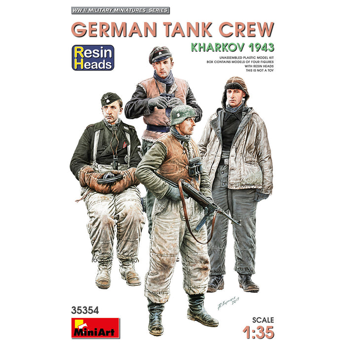 MiniArt 35354 1/35 German Tank Crew (Kharkov 1943) Figures Model Kit