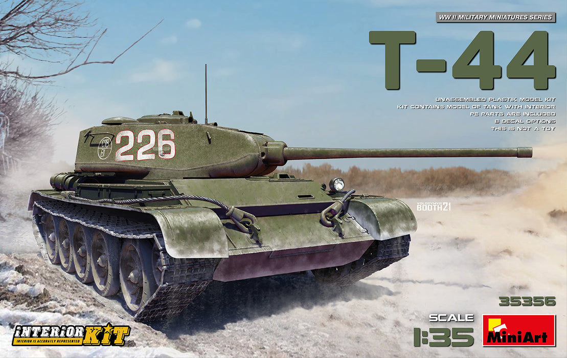 MiniArt 35356 1/35 WWII T44 Soviet Medium Tank with Interior Model Kit