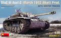 MiniArt 35367 1/35 German StuG III Ausf.G March 1943 Alkett Prod. with Winter Tracks and Interior Model Tank Kit