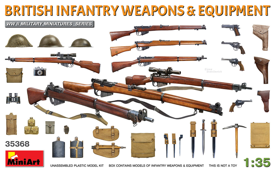 MiniArt 35368 1/35 British Infantry Weapons and Equipment Model Kit