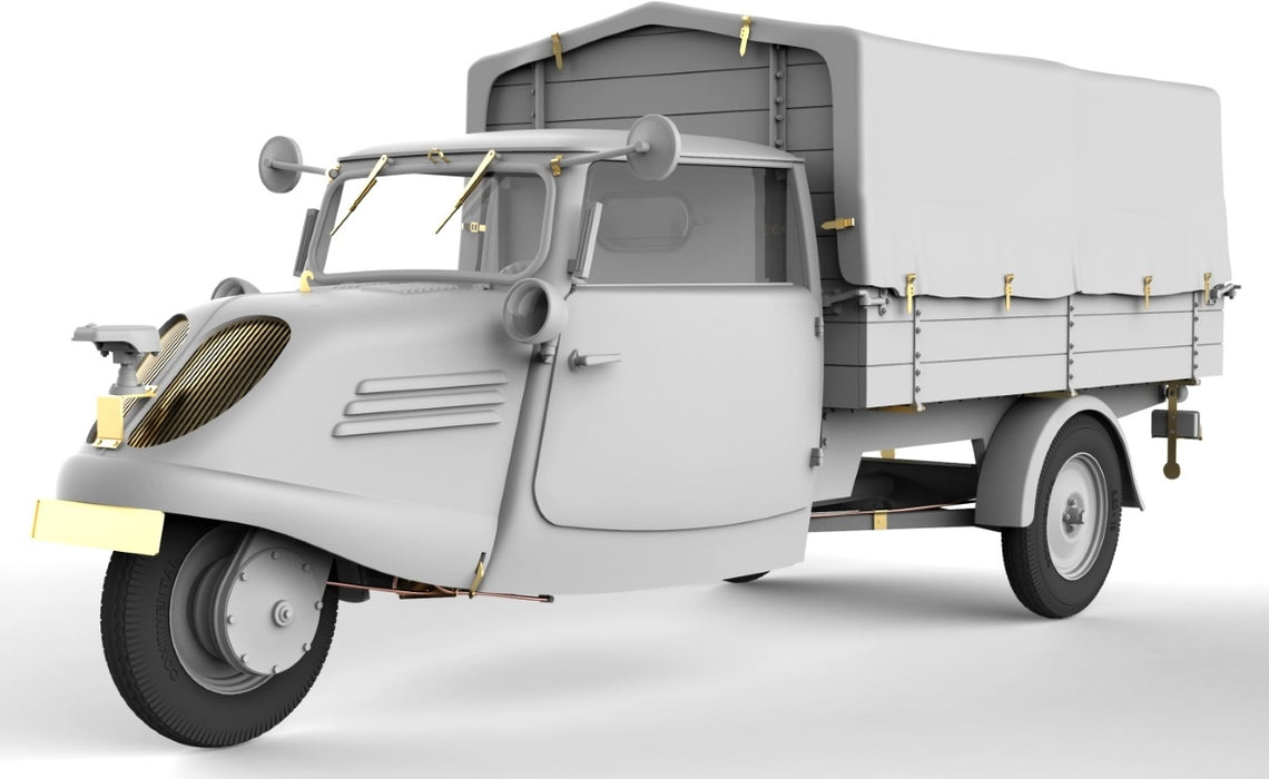 MiniArt 35371 1/35 Tempo E400 Hochlader Pritsche German 3-Wheel Delivery Truck Model Kit