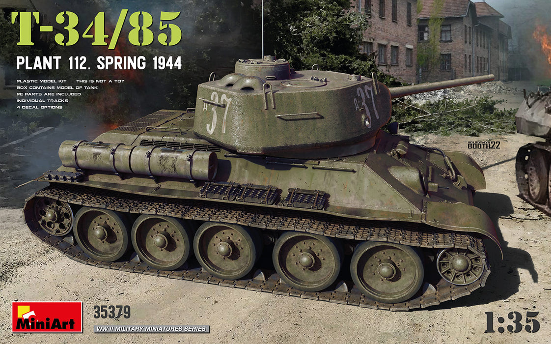 MiniArt 35379 1/35 T-34-85 Plant 112 Spring 1944 Model Tank Kit