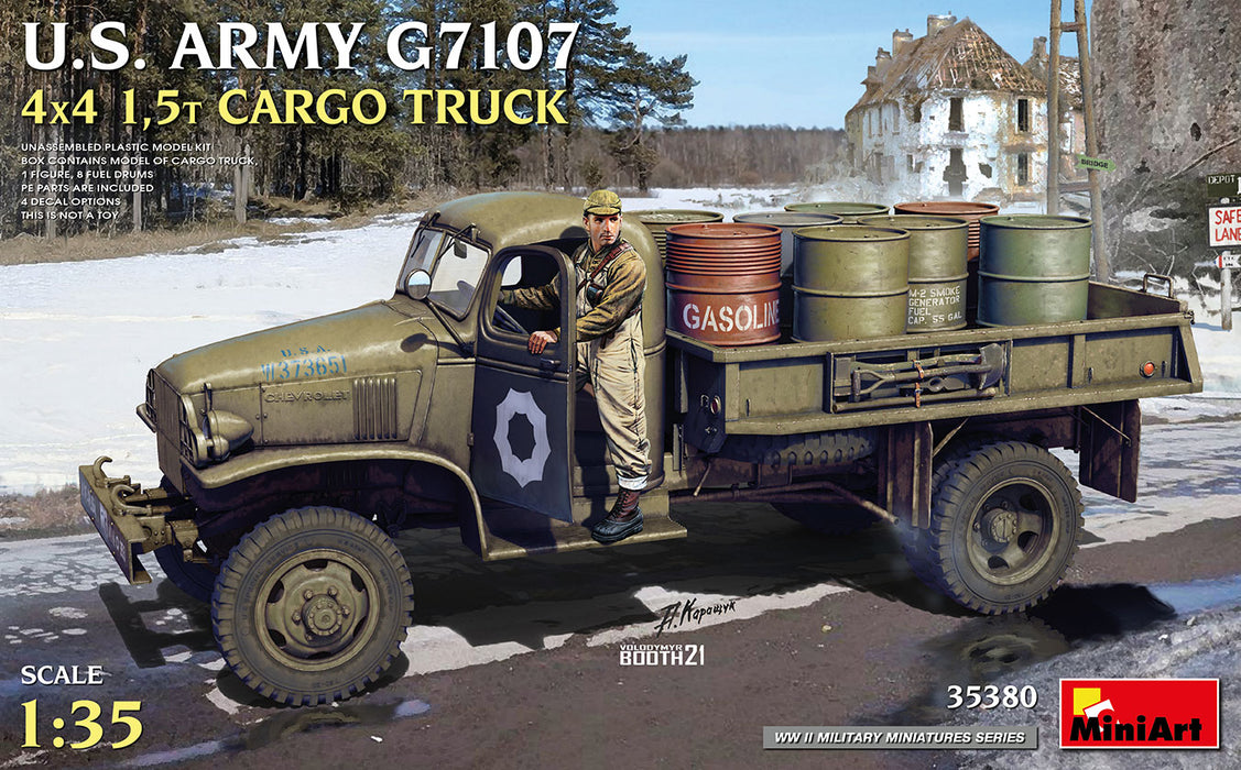 MiniArt 35380 1/35 US Army G7107 4x4 1.5 Ton Cargo Truck Model Kit
