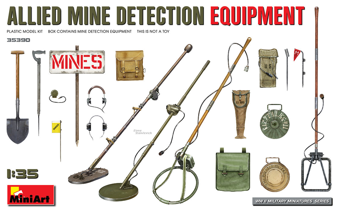 MiniArt 35390 1/35 WWII Allied Mine Detection Equipment Model Kit