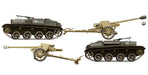 MiniArt 35395 1/35 German Artillery Tractor T-60(r) and Crew Towing PaK40 Gun Model Kit
