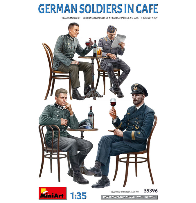MiniArt 35396 1/35 WWII German Soldiers in Cafe Model Kit