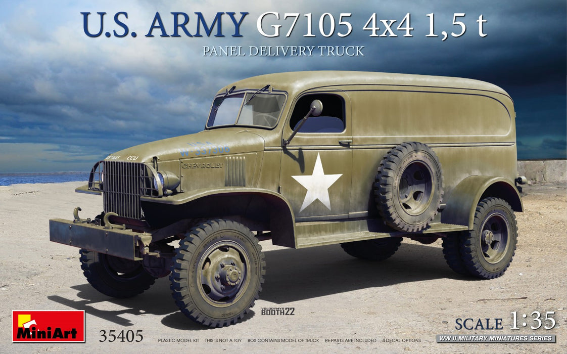 MiniArt 35405 1/35 US Army G7105 4x4 1.5 ton Panel Delivery Truck Model Kit