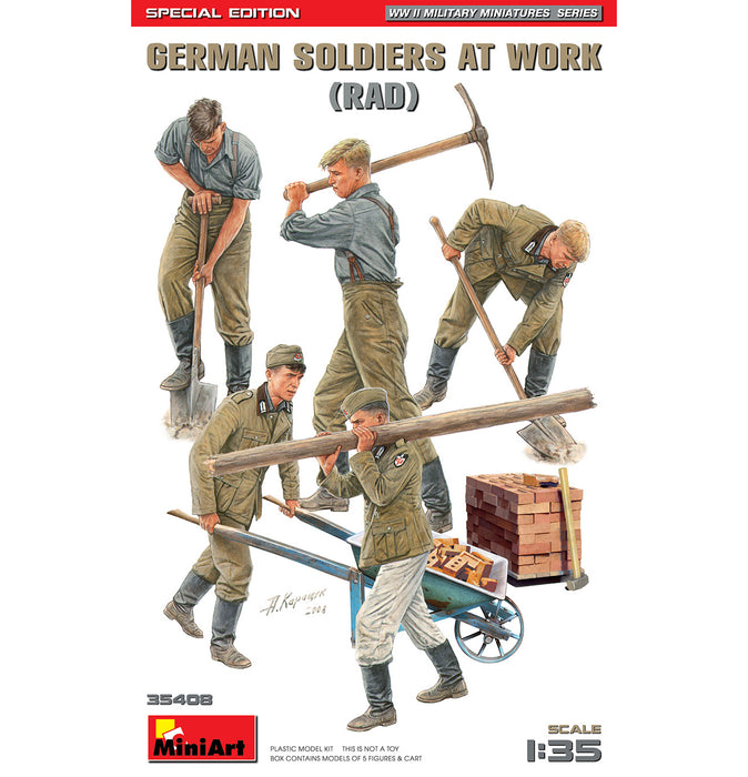 MiniArt 35408 1/35 German Soldiers at Work (RAD) Special Edition Figures Model Kit