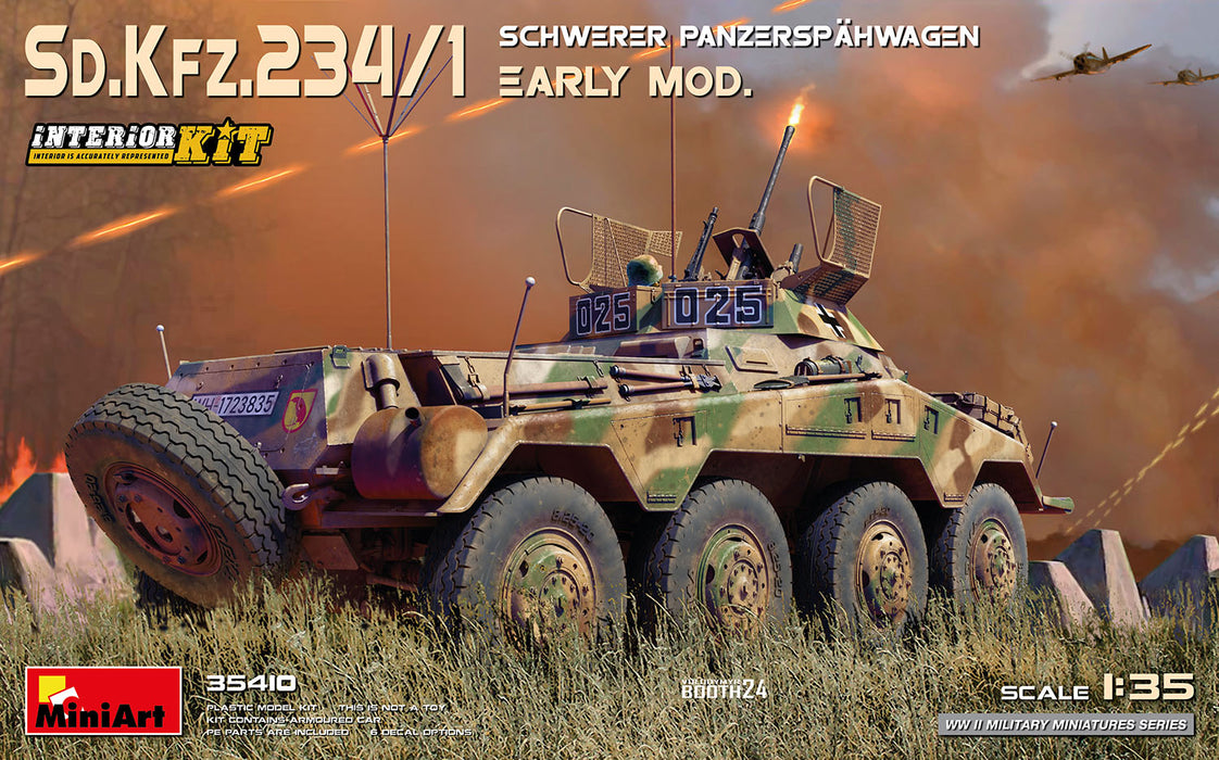 MiniArt 35410 1/35 Sd.Kfz.234/1 Schwerer Panzerspahwagen Early Mod. w/ Interior Model Kit