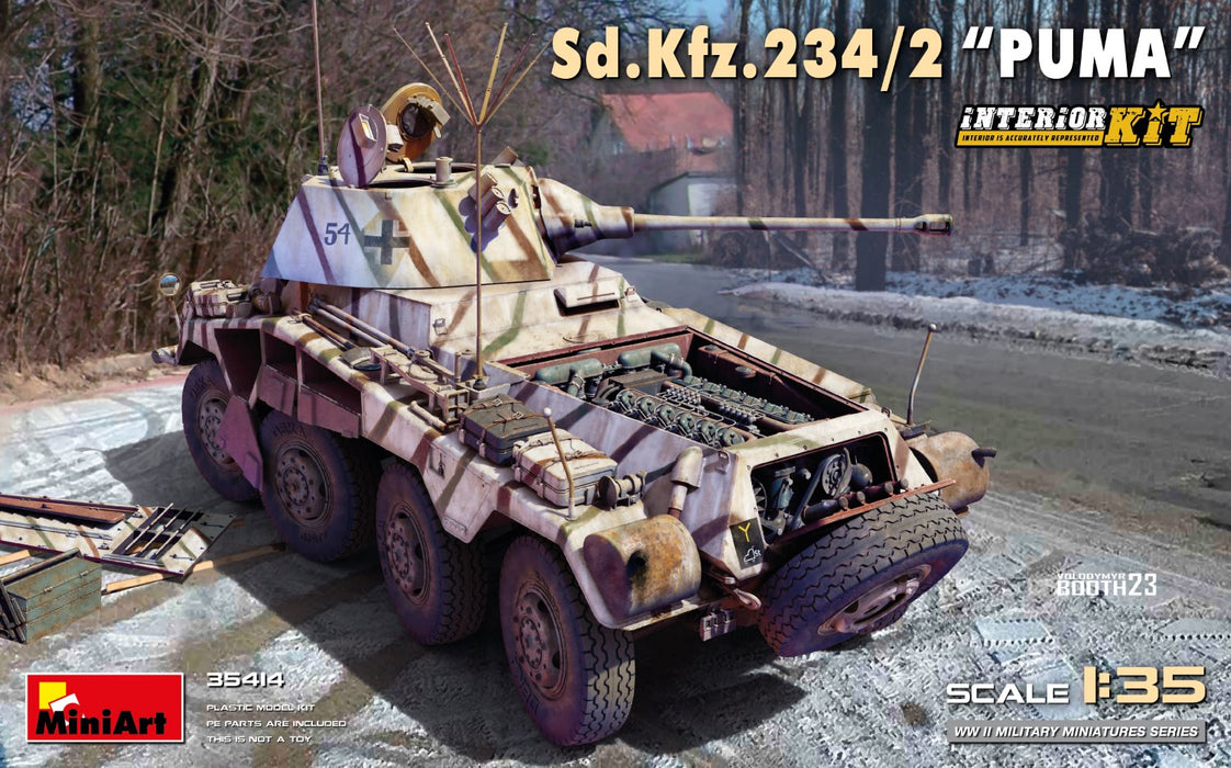 MiniArt 35414 1/35 Sd.Kfz.234/2 Puma with Interior Model Kit
