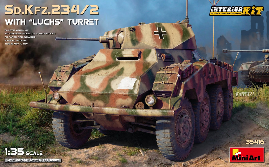MiniArt 35416 1/35 Sd.Kfz.234/2 with "Luchs" Turret Model Kit