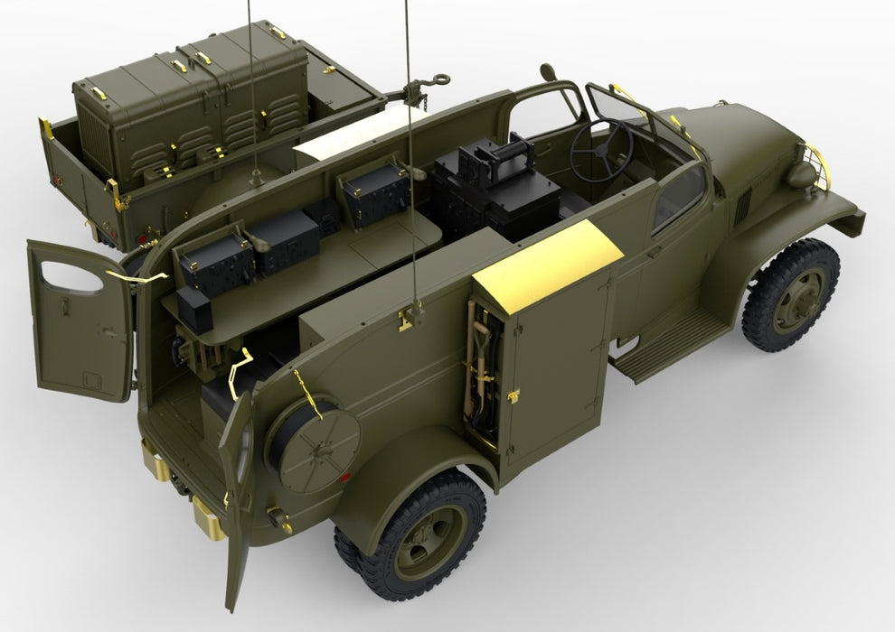 MiniArt 35418 1/35 U.S. Army K-51 Radio Truck with K-52 Trailer with Interior Model Kit
