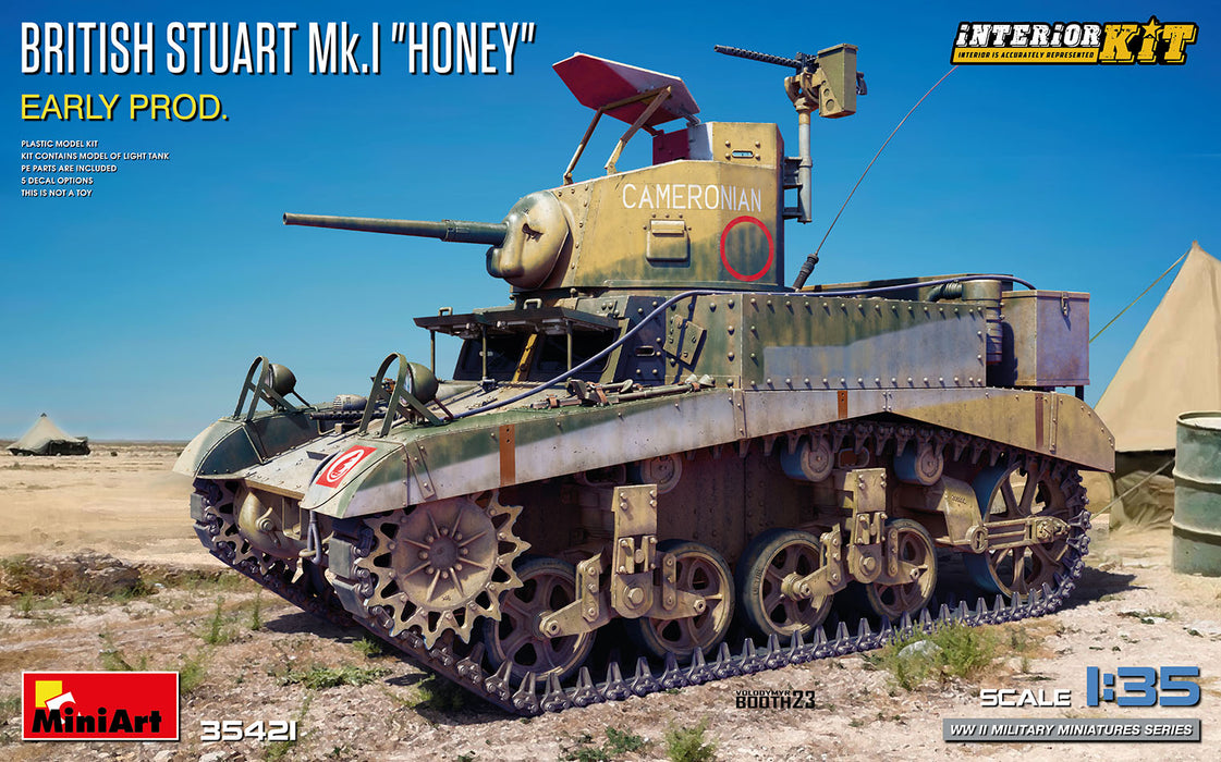 MiniArt 35421 1/35 British Mk1 Stuart Early Production with Interior Model Kit