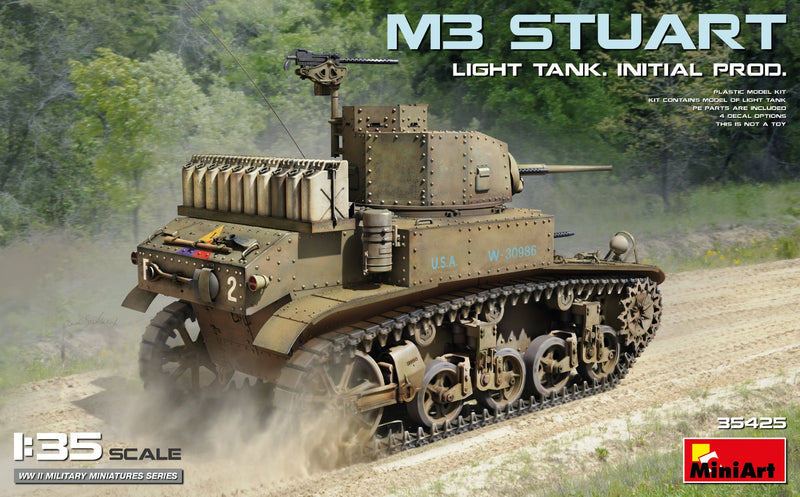 MiniArt 35425 1/35 M3 Stuart Light Tank Initial Model Kit
