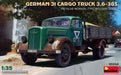 MiniArt 35442 1/35 German 3t Cargo Truck 3,6-36S. Pritsche-Normal-Type Military Service Model Kit