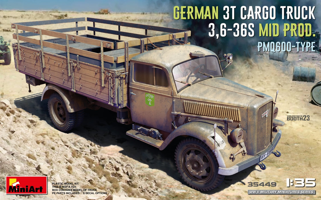 MiniArt 35449 1/35 German 3t Cargo Truck Mid Production Model Kit