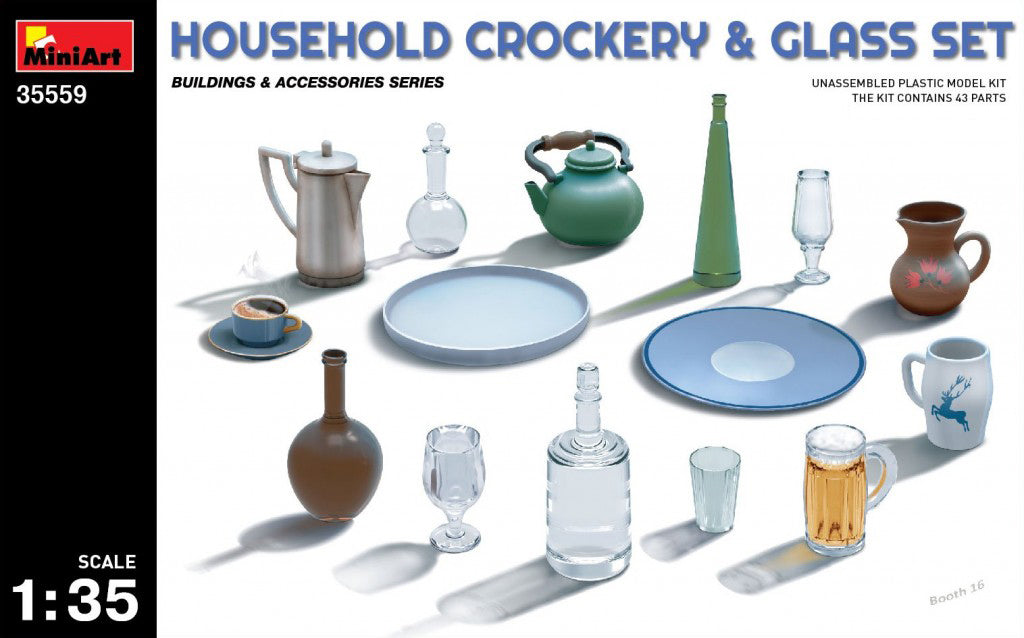 MiniArt 35559 1/35 Household Crockery and Glass Set Model Kit
