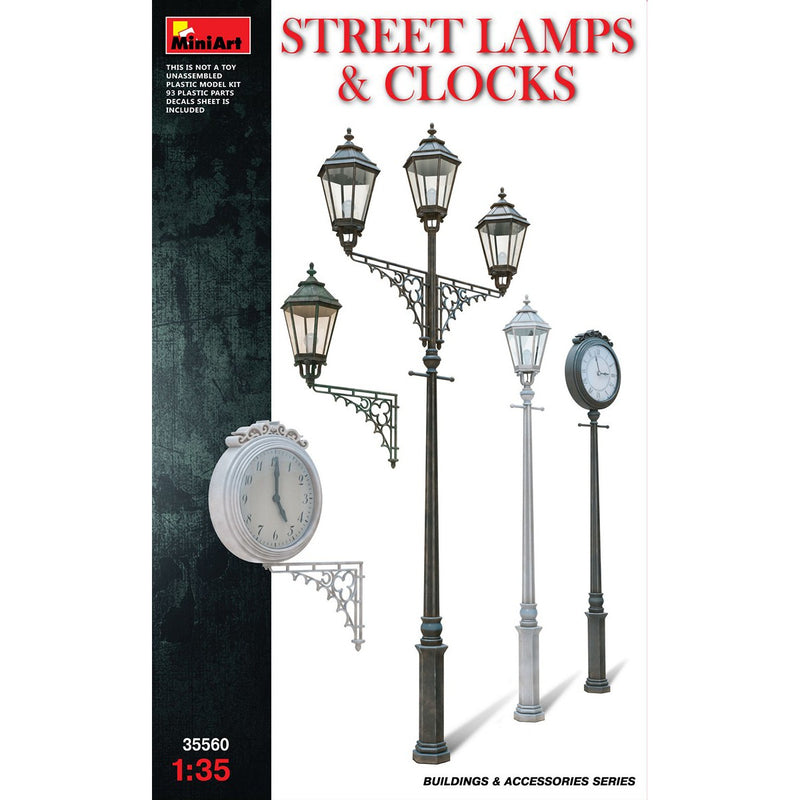MiniArt 35560 1/35 Street Lamps Clocks Model Kit