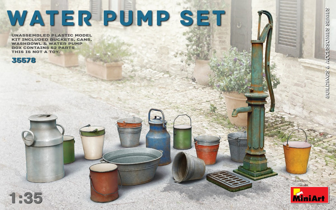 MiniArt 35578 1/35 Water Pump Set with Buckets Model Kit
