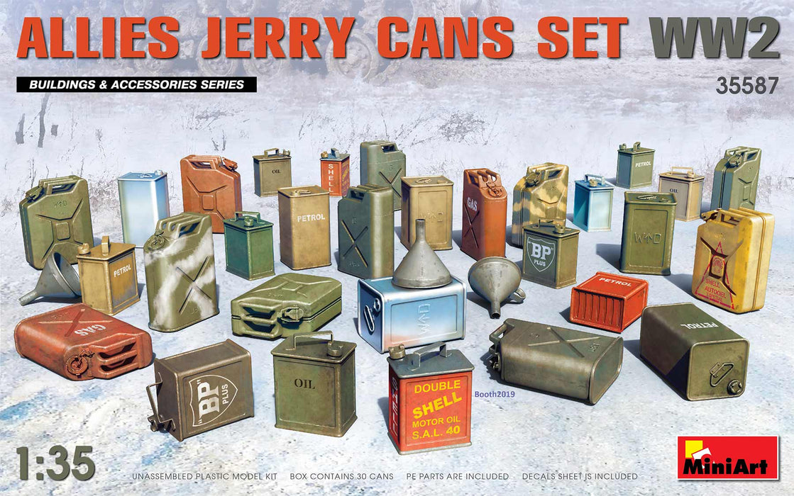 MiniArt 35587 1/35 Allies Jerry Cans Set (30 cans) Model Kit