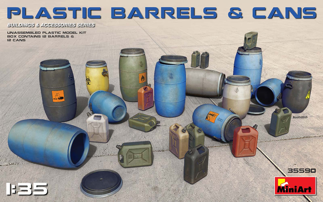 MiniArt 35590 1/35 Plastic Barrels & Cans Model Kit