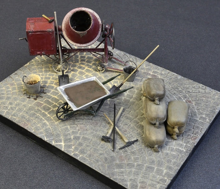 MiniArt 35593 1/35 Concrete Mixer Set Model Kit
