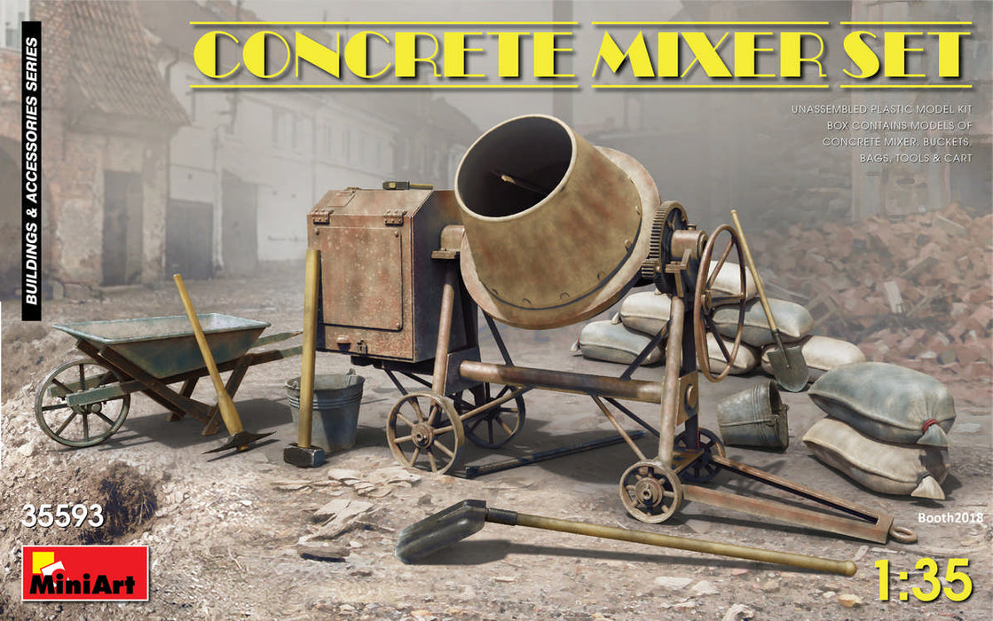 MiniArt 35593 1/35 Concrete Mixer Set Model Kit