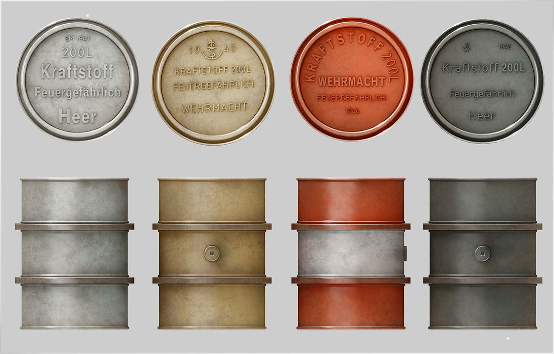 MiniArt 35597 1/35 WWII German 200L Fuel Drums Model Kit