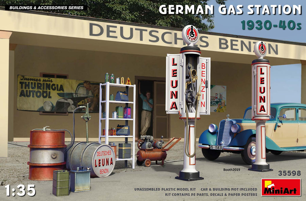 MiniArt 35598 1/35 German Gas Station 1930-40's Model Kit