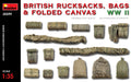 MiniArt 35599 1/35 WWII British Rucksacks, Bags & Folded Canvas Model Kit