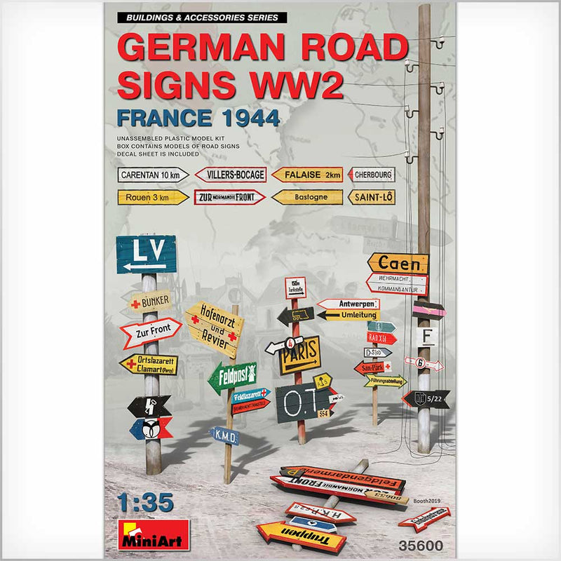 MiniArt 35600 1/35 WWII German Road Signs (France 1944) Model Kit