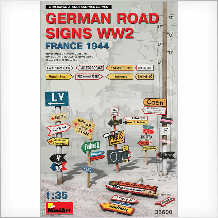 MiniArt 35600 1/35 WWII German Road Signs (France 1944) Model Kit