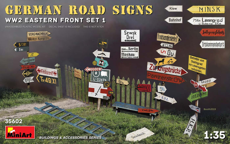 MiniArt 35602 1/35 German Road Signs WW2 (Eastern Front Model Set 1) Kit