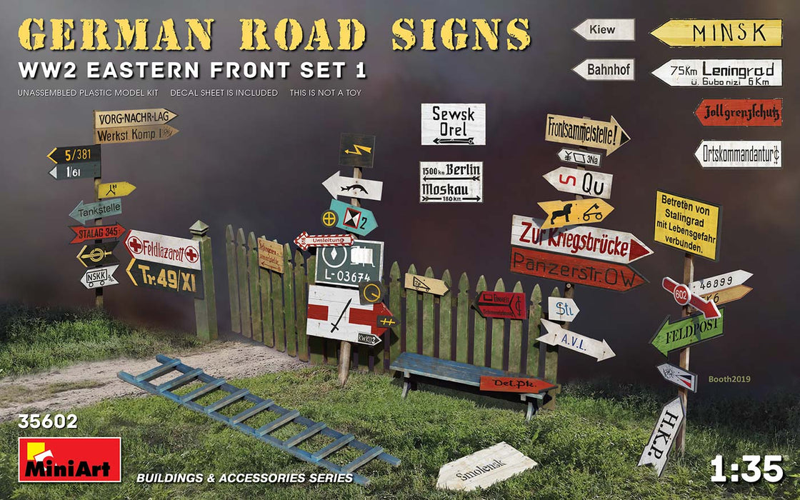 MiniArt 35602 1/35 German Road Signs WW2 (Eastern Front Model Set 1) Kit