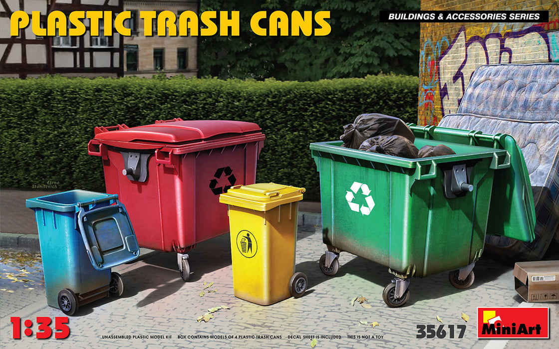 MiniArt 35617 1/35 Plastic Trash Cans Model Kit