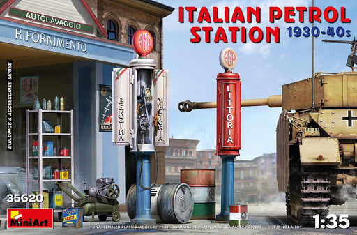 MiniArt 35620 1/35 Italian Petrol Station 1930-1940 Model Kit