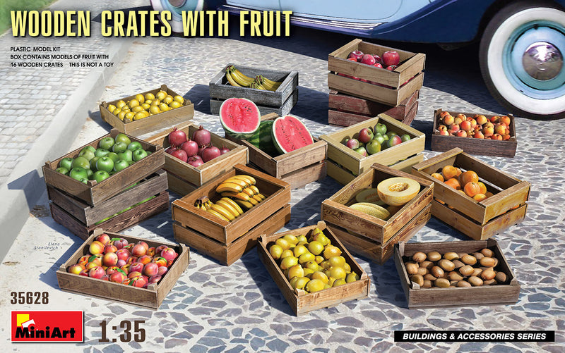 MiniArt 35628 1/35 Wooden Crates with Fruit Model Kit